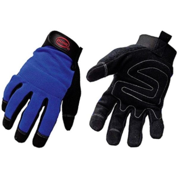 Boss Glove Mechanics Mshbk W/Pvc Xl 5204X